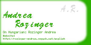 andrea rozinger business card